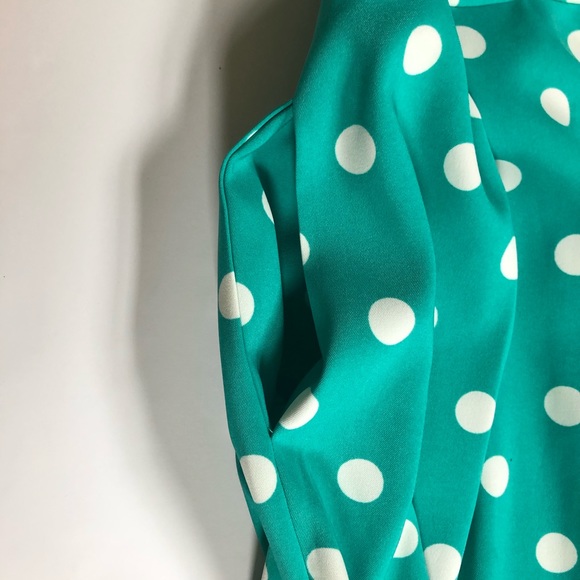 VINTAGE R&K Polka Dot Sheath Dress Size 10 - Picture 10 of 12